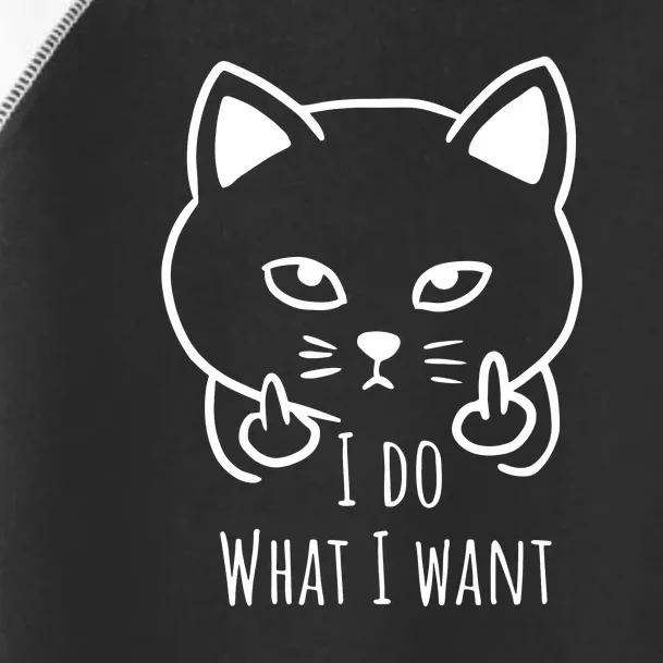 I Do What I Want | Cat Finger Toddler Fine Jersey T-Shirt