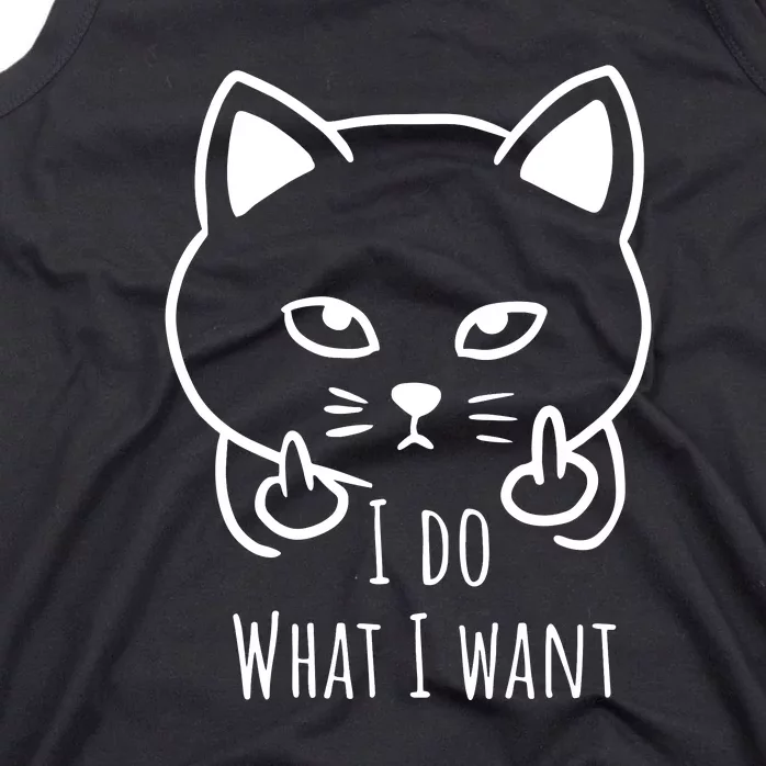 I Do What I Want | Cat Finger Tank Top