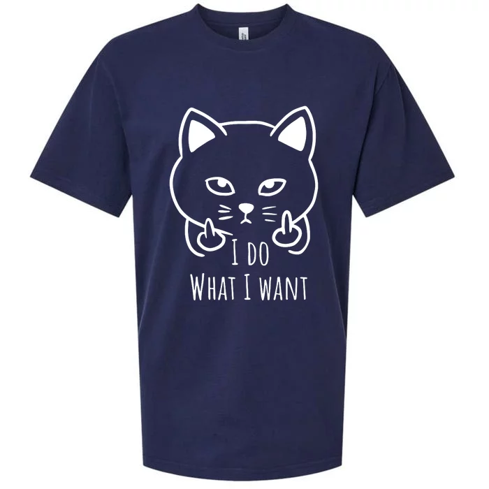 I Do What I Want | Cat Finger Sueded Cloud Jersey T-Shirt