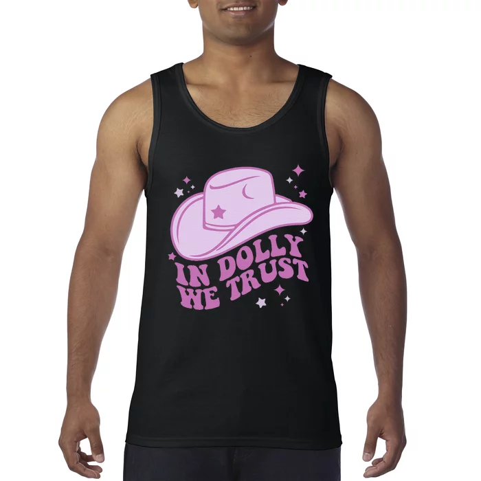 In Dolly We Trust Groovy Western Style Tank Top