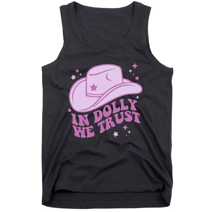 In Dolly We Trust Groovy Western Style Tank Top