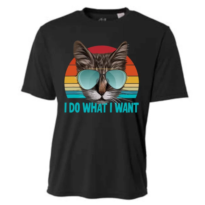 I Do What I Want Cat Cooling Performance Crew T-Shirt