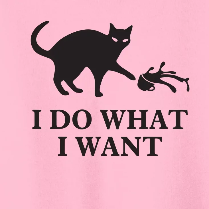 I Do What I Want Cat Gift Toddler T-Shirt