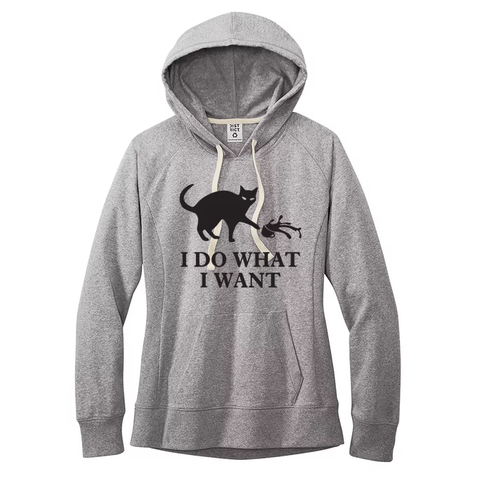 I Do What I Want Cat Gift Women's Fleece Hoodie