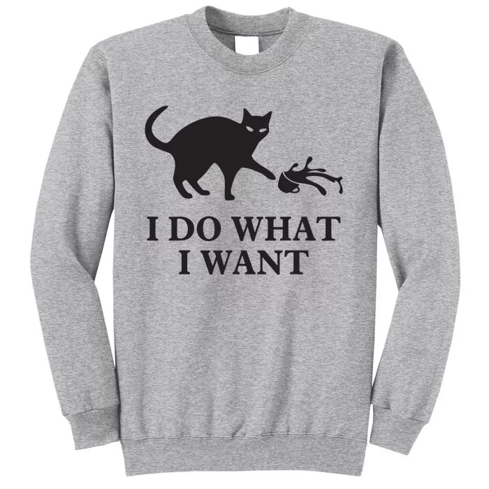 I Do What I Want Cat Gift Tall Sweatshirt