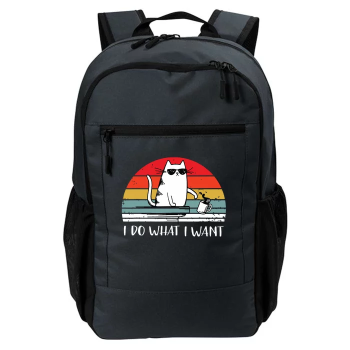 I Do What I Want Funny Black Cat Lovers Daily Commute Backpack