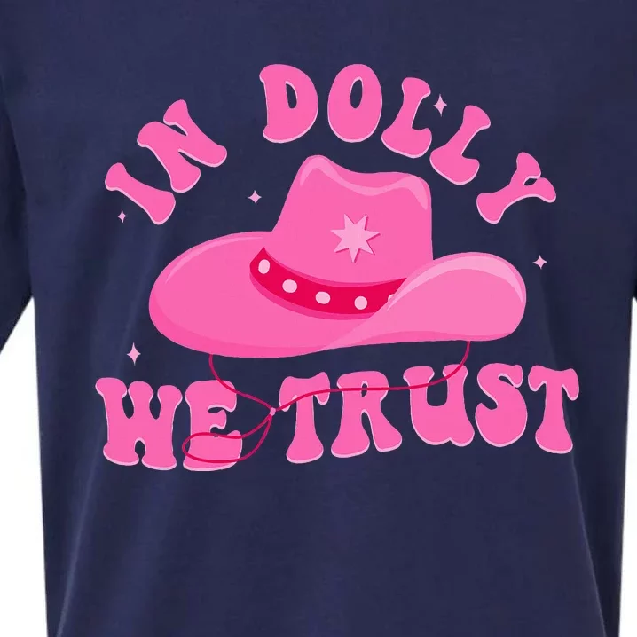 In D.O.L.L.Y We Trust Pink Hat Sueded Cloud Jersey T-Shirt