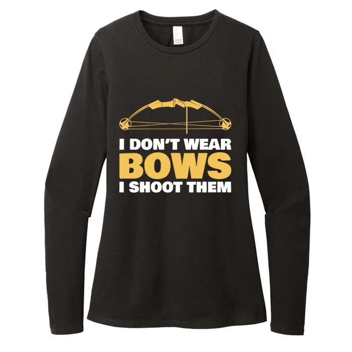 I Dont Wear Bows I Shoot Them Archery Arrow Bow Hunting Funny Gift Womens CVC Long Sleeve Shirt