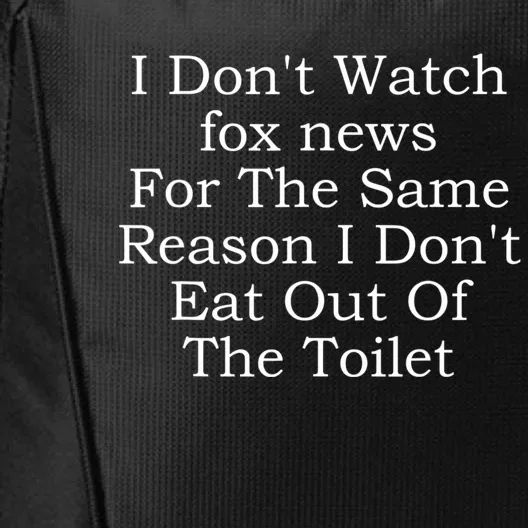 I Don't Watch Fox News City Backpack