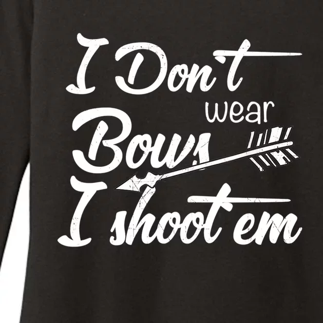 I Don't Wear Bows I Shoot Them Archery Girl Womens CVC Long Sleeve Shirt