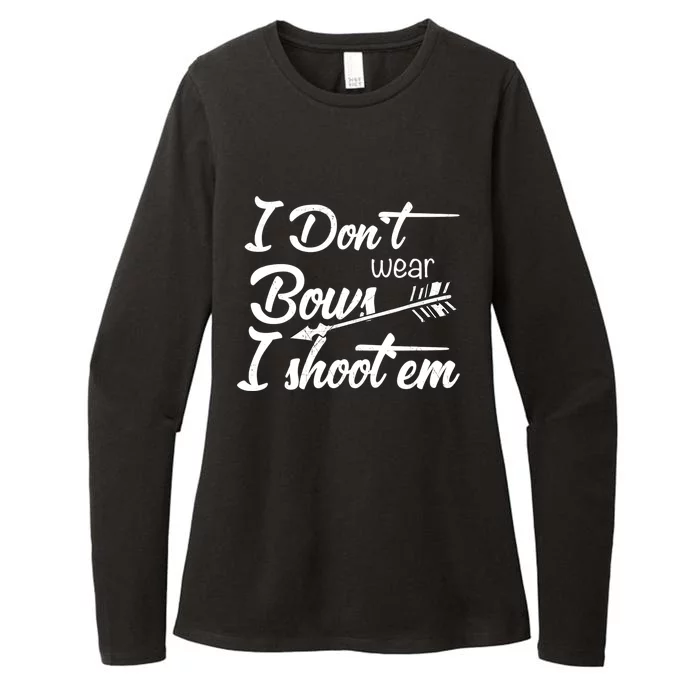 I Don't Wear Bows I Shoot Them Archery Girl Womens CVC Long Sleeve Shirt