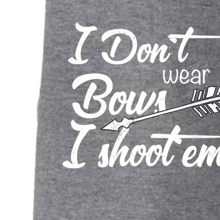 I Don't Wear Bows I Shoot Them Archery Girl Doggie 3-End Fleece Hoodie