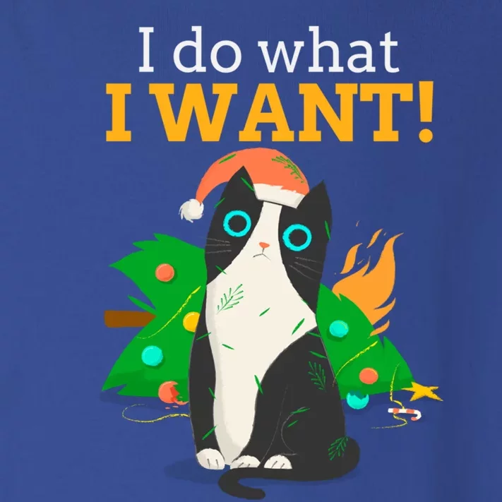 I Do What I Want Cat Christmas Funny Graphic Great Gift Toddler Long Sleeve Shirt