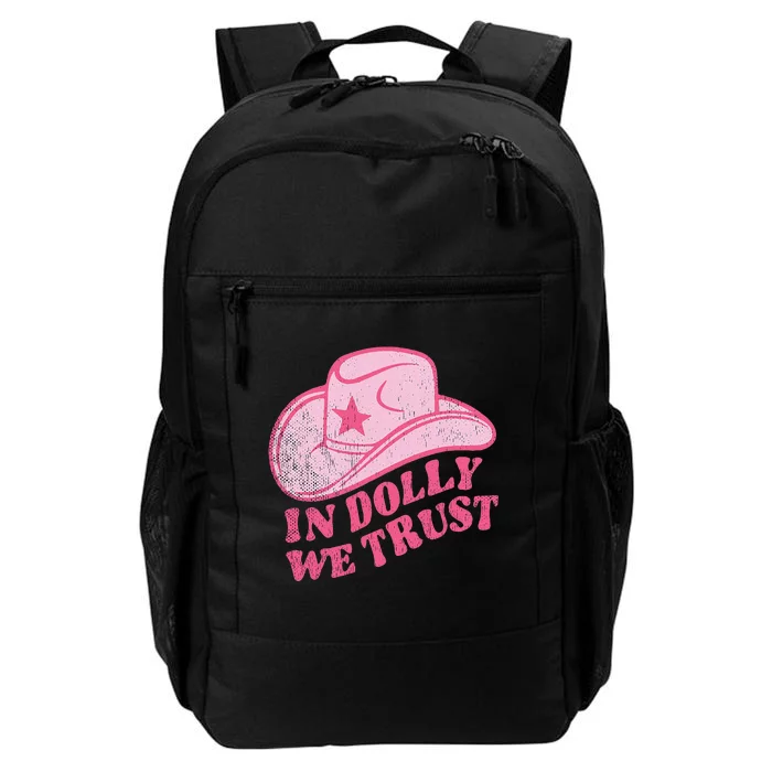 In Dolly We Trust Pink Hat Retro Outfit Dolly Daily Commute Backpack