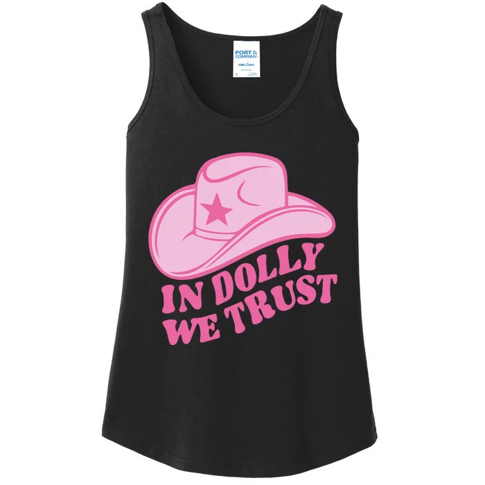 In Dolly We Trust Graphic Tees What Would Dolly Do Ladies Essential Tank