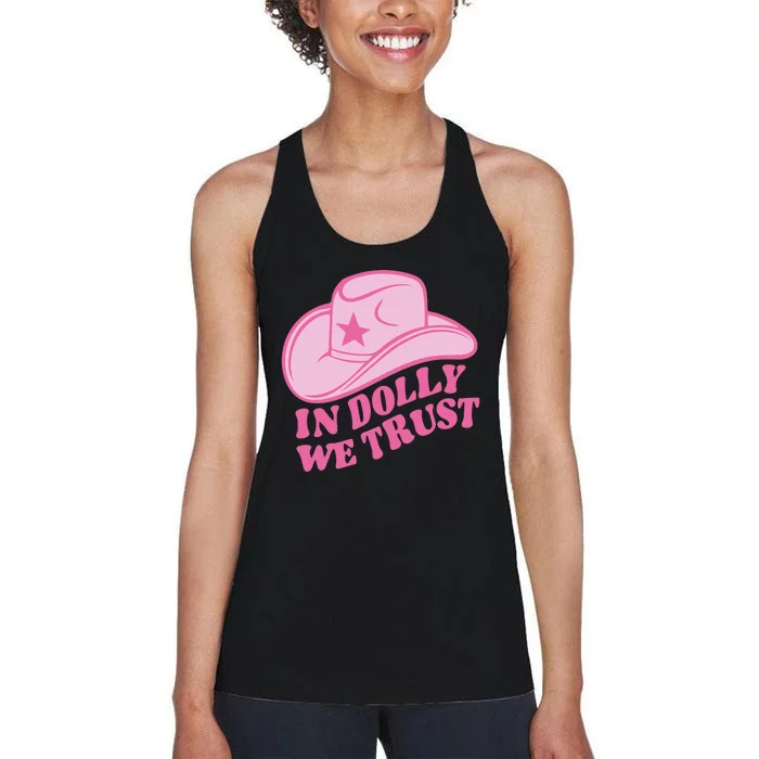 In Dolly We Trust Graphic Tees What Would Dolly Do Women's Racerback Tank