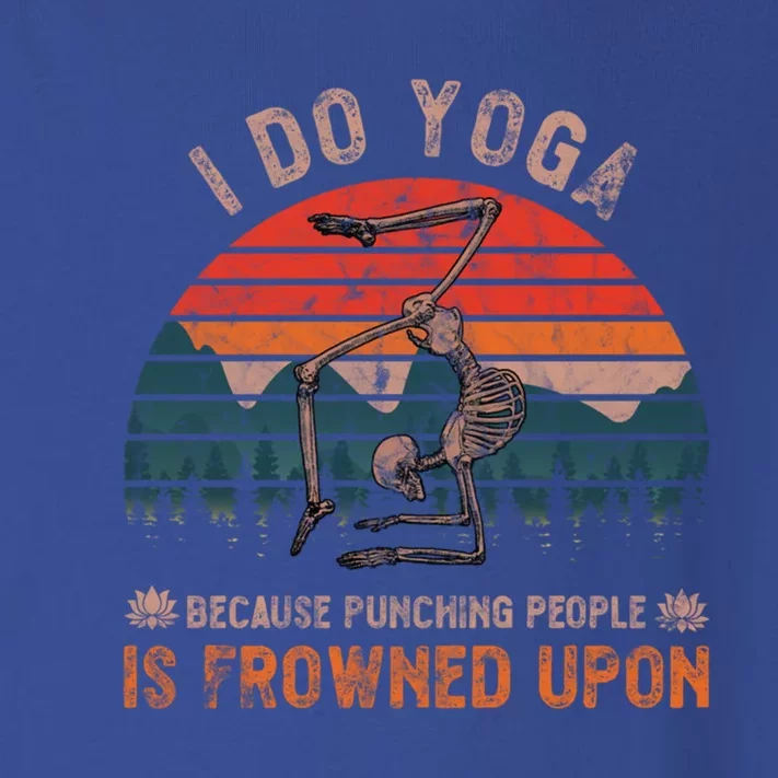 I Do Yoga Because Punching People Is Frowned Upon Retro Gift Toddler Long Sleeve Shirt