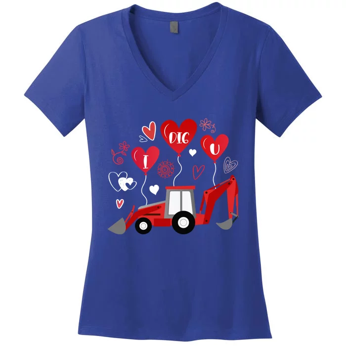 I Dig You Valentines Day Meaningful Gift Women's V-Neck T-Shirt