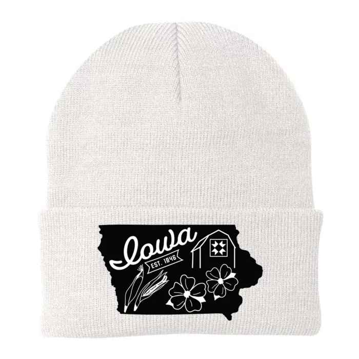 Iowa Est 1846 Iowa Map Iowa Lover Heaven Country Knit Cap Winter Beanie