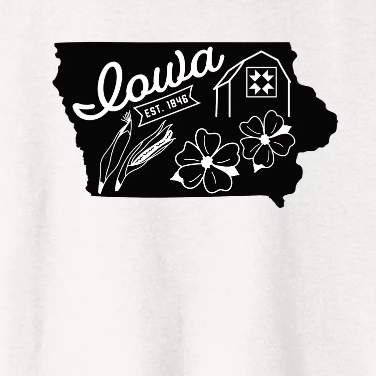 Iowa Est 1846 Iowa Map Iowa Lover Heaven Country Women's Crop Top Tee