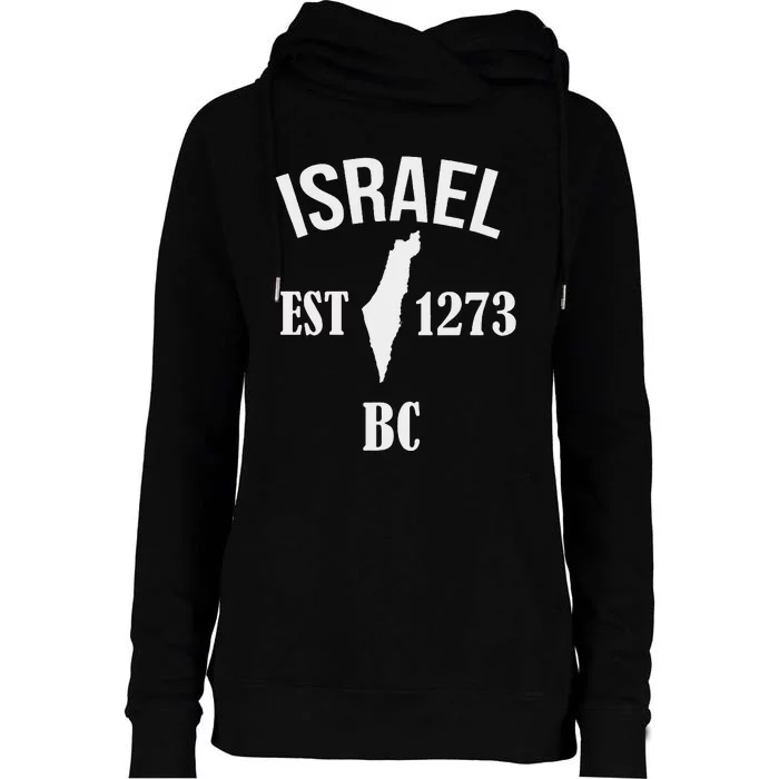 Israel Est 1273 Bc Womens Funnel Neck Pullover Hood