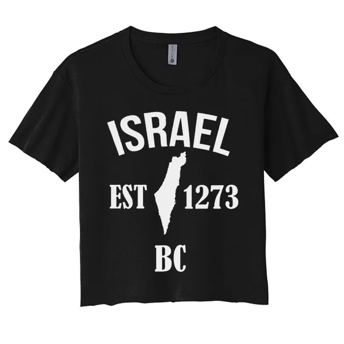 Israel Est 1273 Bc Women's Crop Top Tee