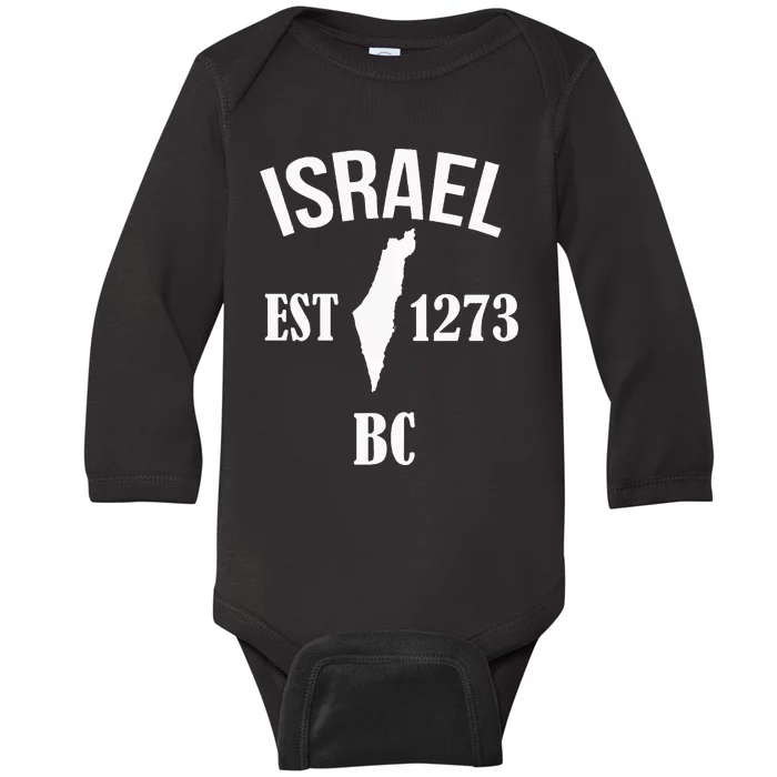 Israel Est 1273 Baby Long Sleeve Bodysuit