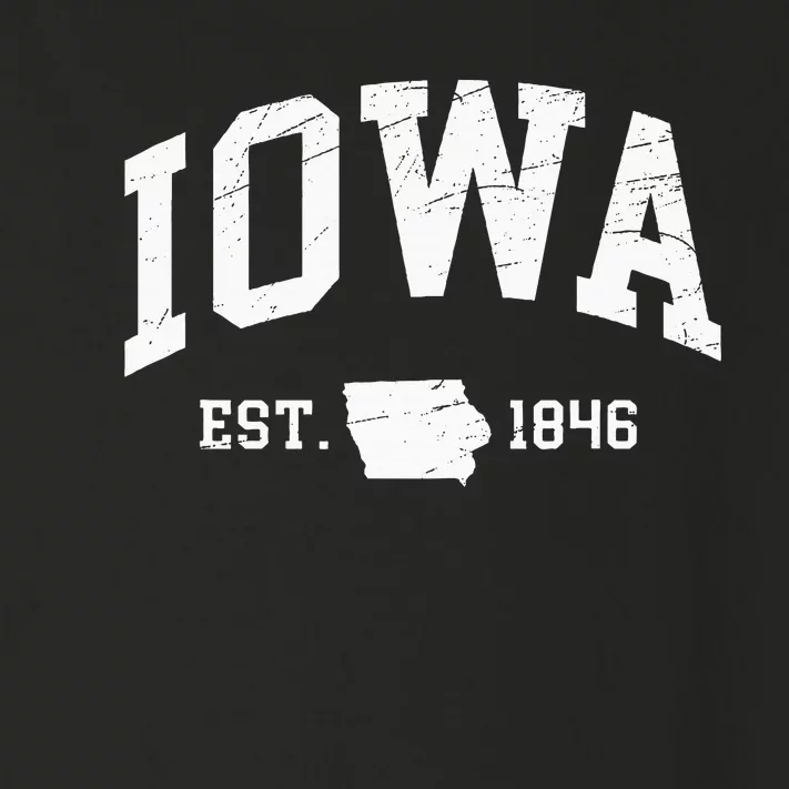 Iowa Est. 1846 Distressed Worn Design Classic Toddler Long Sleeve Shirt