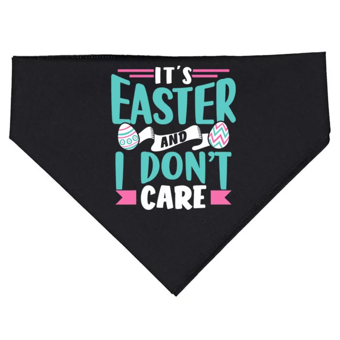 It's Easter And I Don't Care Sayings Egg Happy Bunny USA-Made Doggie Bandana