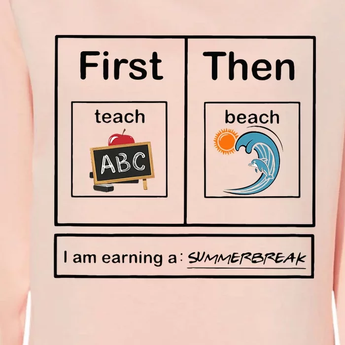 Iam Earning A Summerbreak First Teach Then Beach For Teacher Womens California Wash Sweatshirt