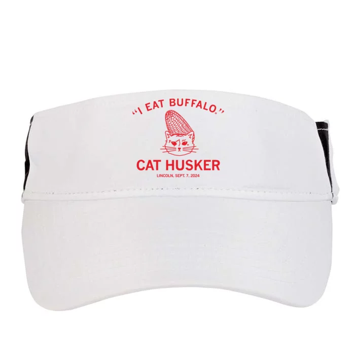 I Eat Buffalo Cat Husker Lincoln Sept 7 2024 Adult Drive Performance Visor