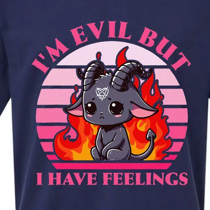 IM Evil But I Have Feelings Sueded Cloud Jersey T-Shirt