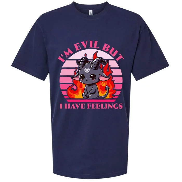 IM Evil But I Have Feelings Sueded Cloud Jersey T-Shirt