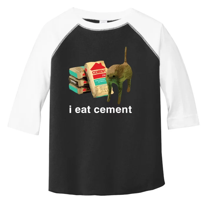 I Eat Cement Cursed Cat Funny Oddly Specific Dank Meme Toddler Fine Jersey T-Shirt