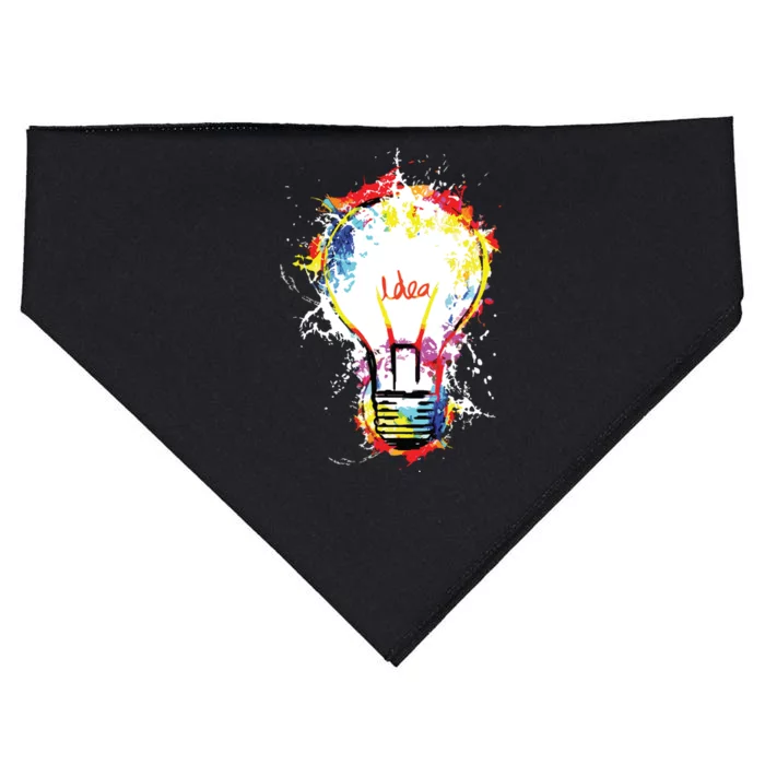 Idea Explosion Creative Genius Light Bulb Women USA-Made Doggie Bandana