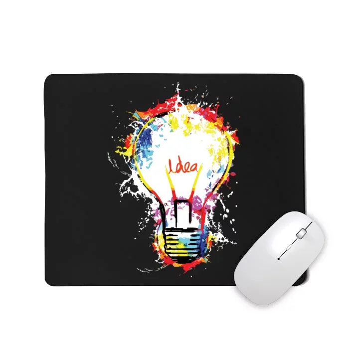 Idea Explosion Creative Genius Light Bulb Women Mousepad