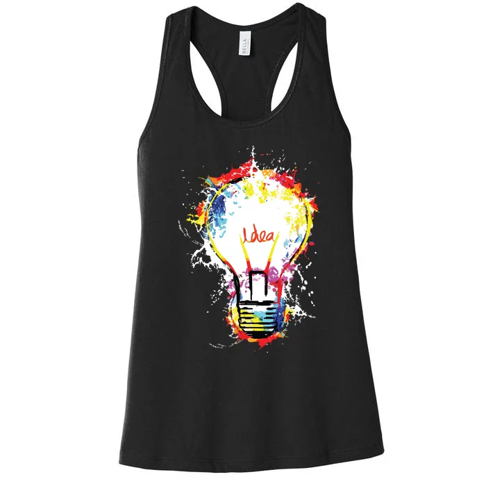 Idea Explosion Creative Genius Light Bulb Women Women's Racerback Tank