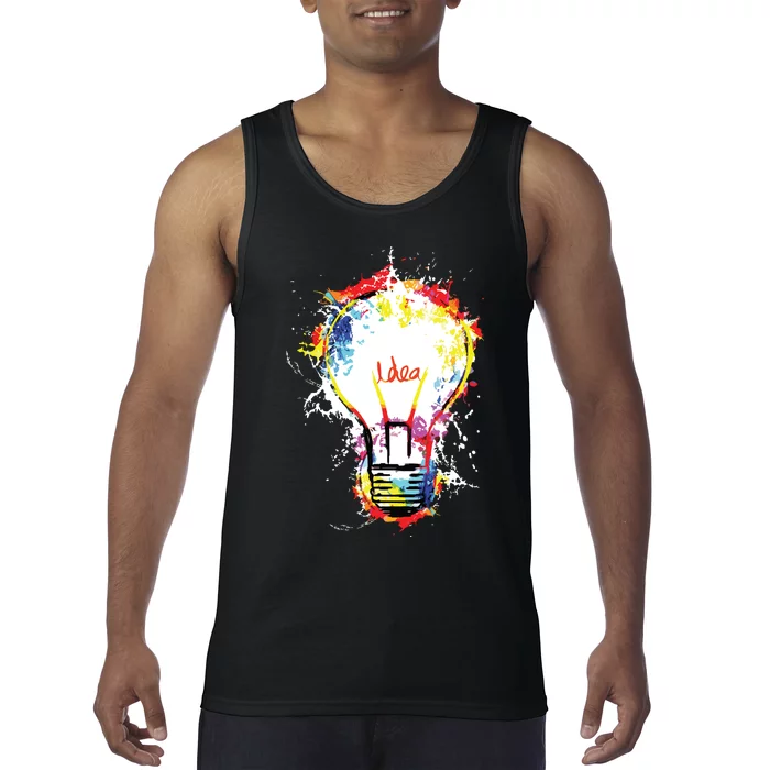 Idea Explosion Creative Genius Light Bulb Women Tank Top