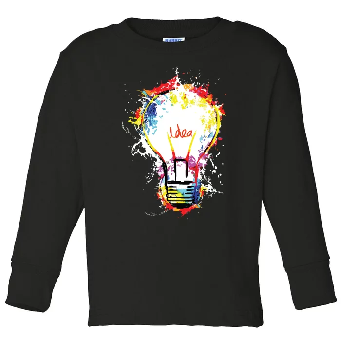 Idea Explosion Creative Genius Light Bulb Women Toddler Long Sleeve Shirt