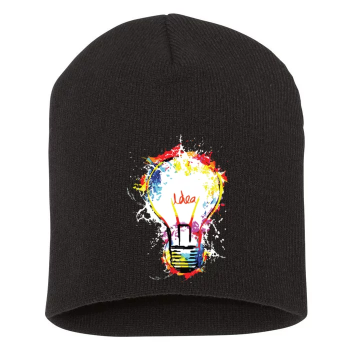 Idea Explosion Creative Genius Light Bulb Women Short Acrylic Beanie