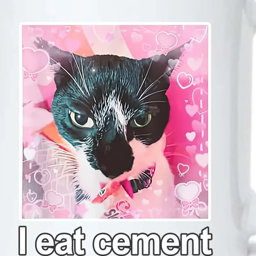 I Eat Cement Cat Funny Cat Black Color Changing Mug