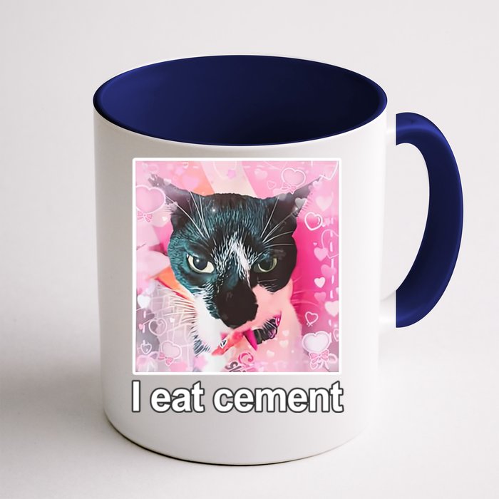 I Eat Cement Cat Funny Cat Front & Back Coffee Mug