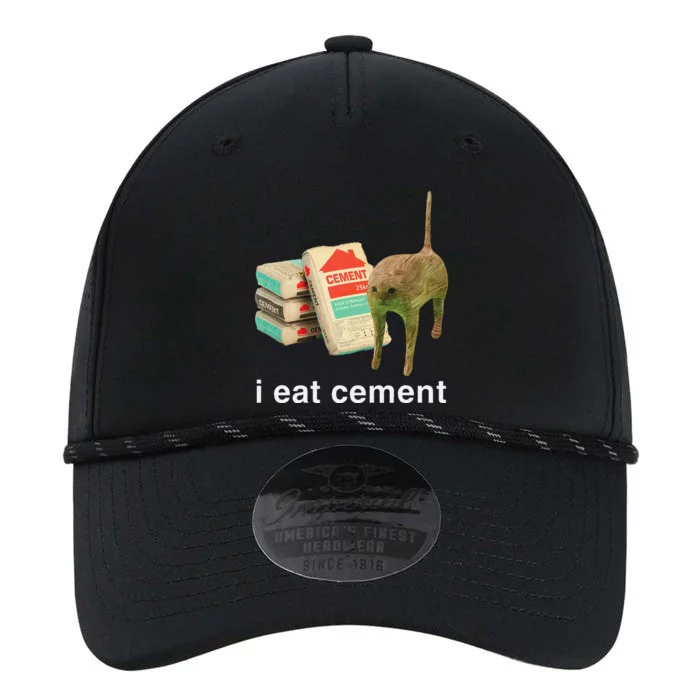 I Eat Cement Cursed Cat Funny Oddly Specific Dank Meme Performance The Dyno Cap