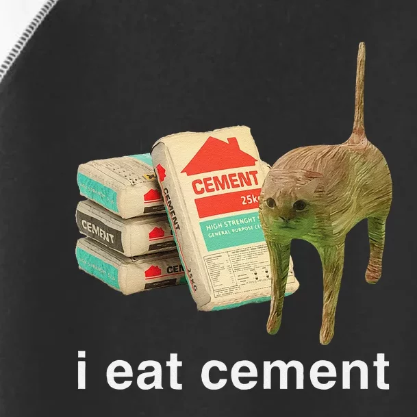 I Eat Cement Cursed Cat Funny Oddly Specific Dank Meme Toddler Fine Jersey T-Shirt