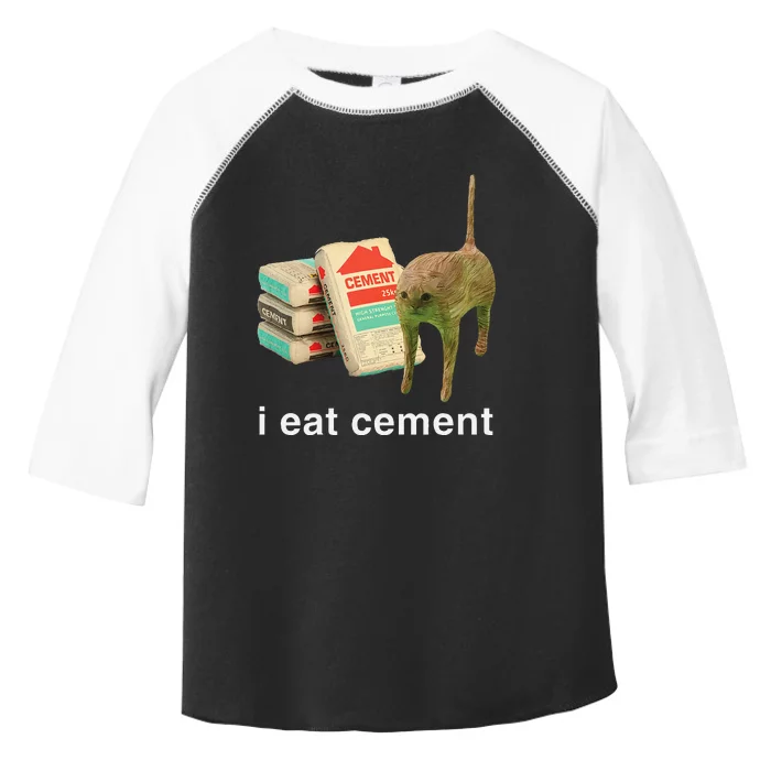 I Eat Cement Cursed Cat Funny Oddly Specific Dank Meme Toddler Fine Jersey T-Shirt