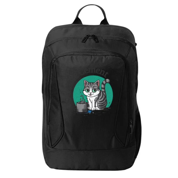 I Eat Cement Cursed Cat Funny Oddly Specific Dank Meme City Backpack