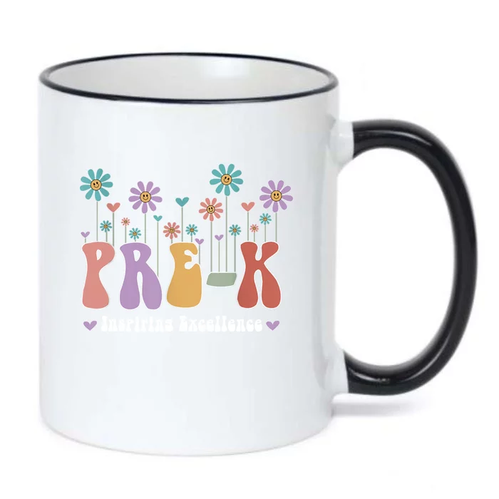 Inspiring Excellence Cute Daisies PreK Teacher PreKinder Black Color Changing Mug