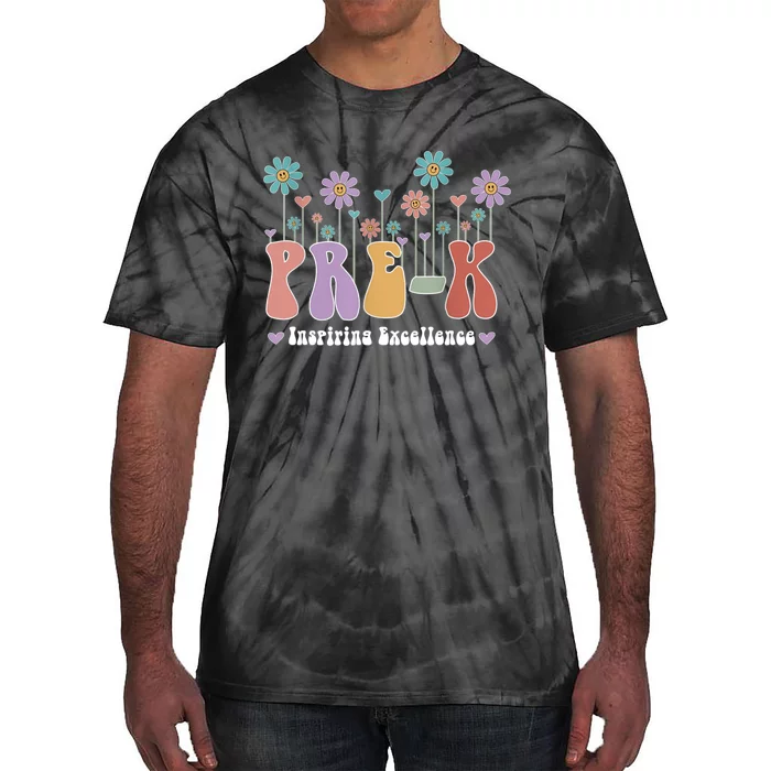 Inspiring Excellence Cute Daisies PreK Teacher PreKinder Tie-Dye T-Shirt