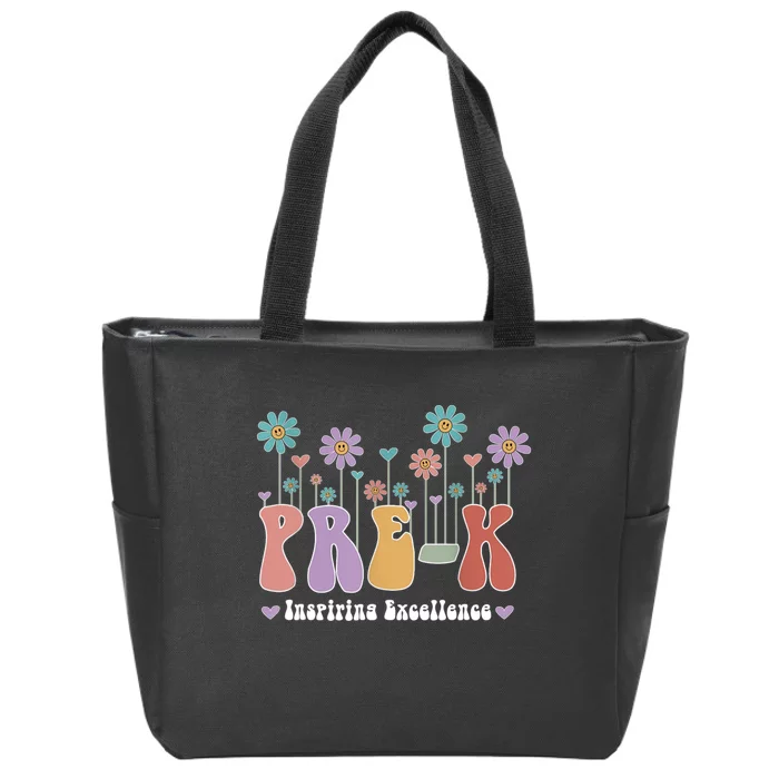 Inspiring Excellence Cute Daisies PreK Teacher PreKinder Zip Tote Bag