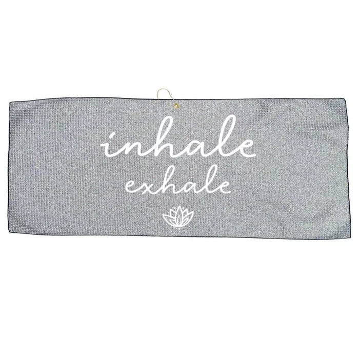 Inhale Exhale Cool Gift Large Microfiber Waffle Golf Towel